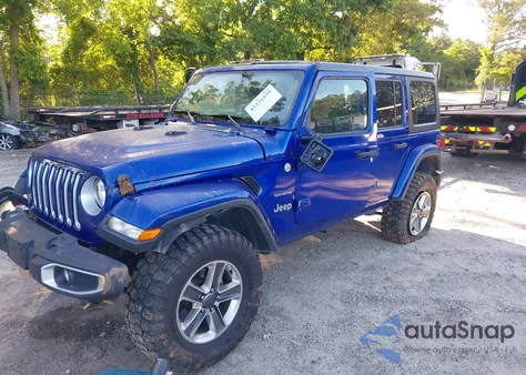 2020 Jeep Wrangler Unlimited Sahara z USA, uszkodzony, nr VIN 1C4HJXEN6LW272423